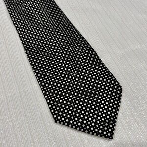 Pierre Cardin tie in black with silver dots 100% silk